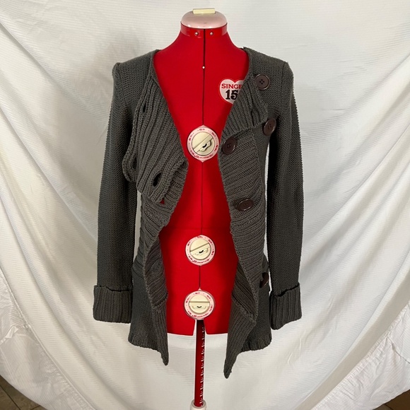 Y2K Shy Girl 2 Piece Cowl Cardigan size L - Picture 8 of 11